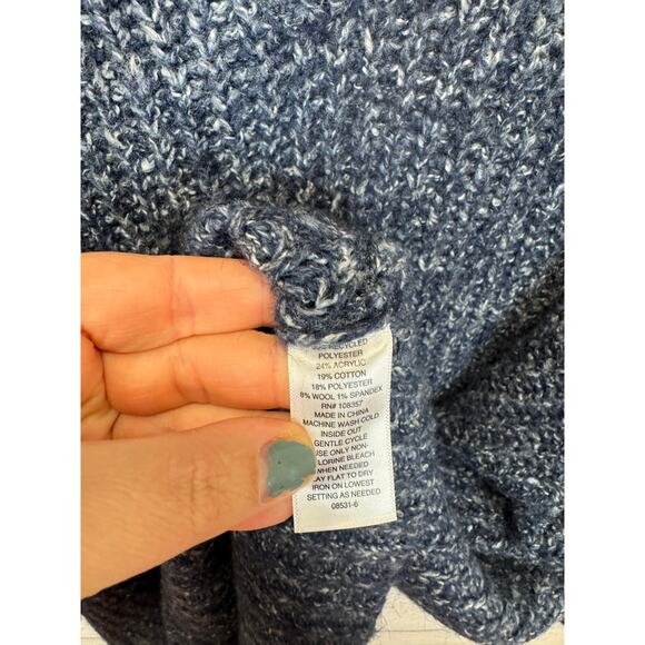 A New Approach Plus Size Blue Woven Knit V-Neck Sweater Size 2X - Picture 4 of 5